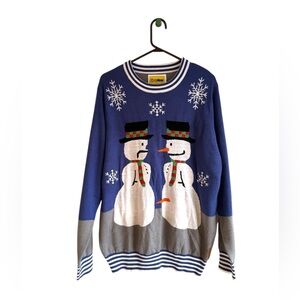 Tipsy Elves Snowman Nose Thief Christmas Ugly Sweater XXL